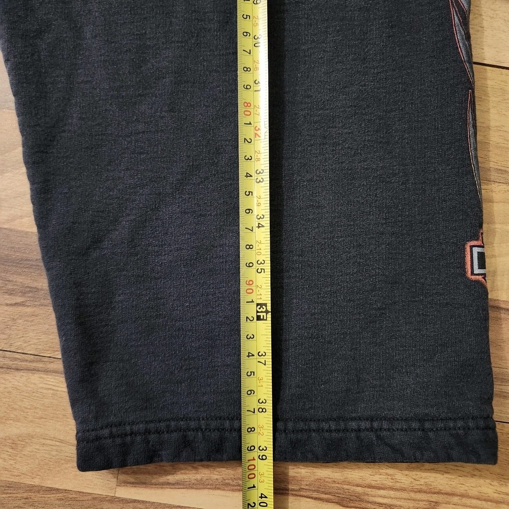 VTG Harley-Davidson Striking Flames Graphic Sweatpants Black Loose Fit Size XL - Picture 6 of 16